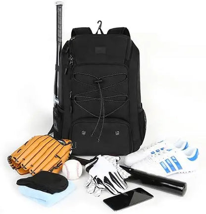 MATEIN Baseball Backpack, Softball Bat Bag with Shoes Compartment for Youth, Boys and Adult, Lightweight Baseball Bag with Fence Hook Hold TBall Bat, Batting Mitten, Helmet, Caps, Teeball Gear - offpricesports