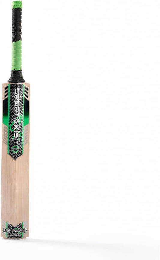 Underfur Sheet SPORTSAXIS Hitwin Grade 2 Kashmir Willow Cricket Bat, Rubber Grip, Concave Back Profile, Semi Round Bottom, Full Size - offpricesports