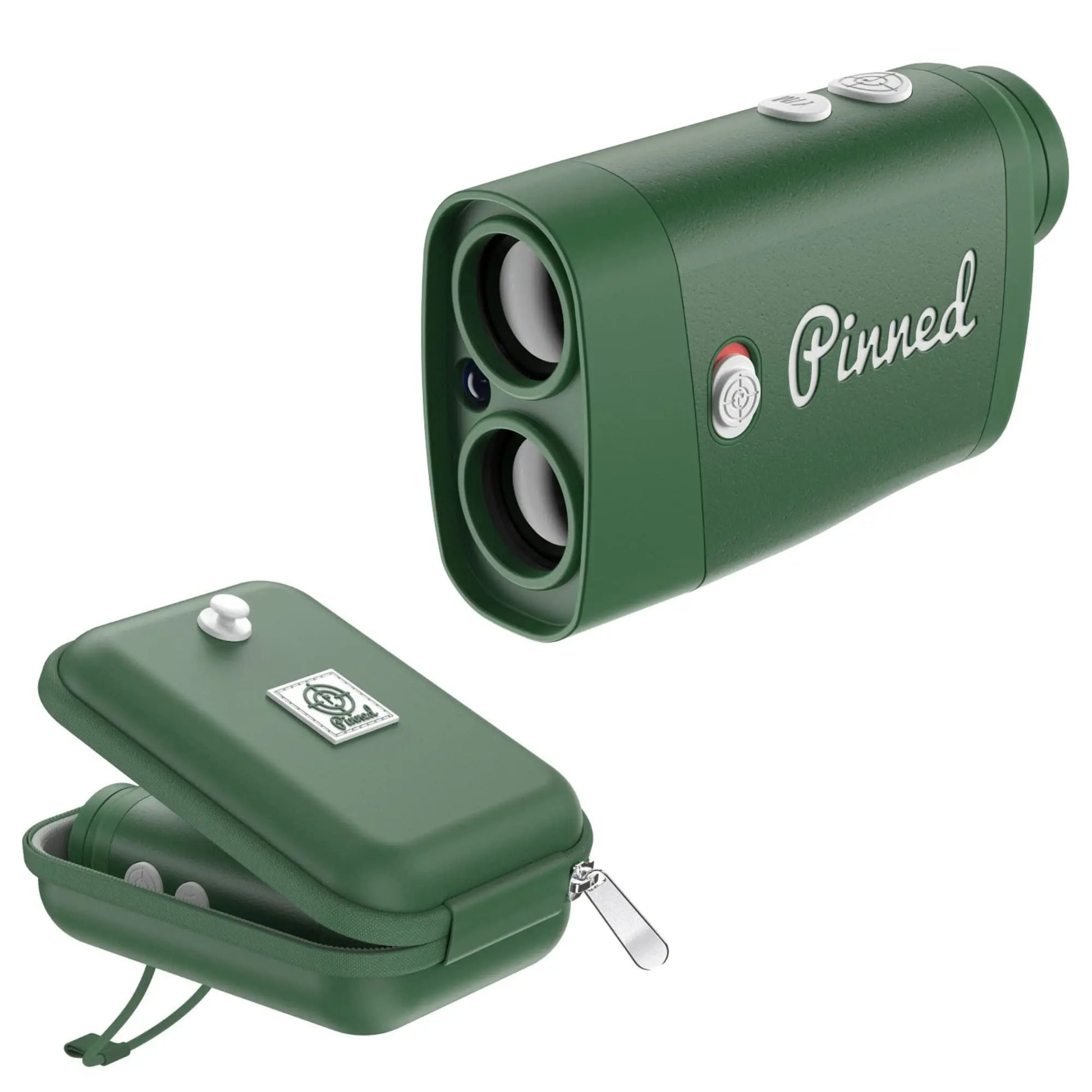 Pinned Prism Slope Golf Rangefinder | Golf Distance Measuring Device | USB Rechargeable Pinned Locked Vibration Laser Range Finder | Scope Rangefinder Golf Gift for Men and Women, Green - offpricesports