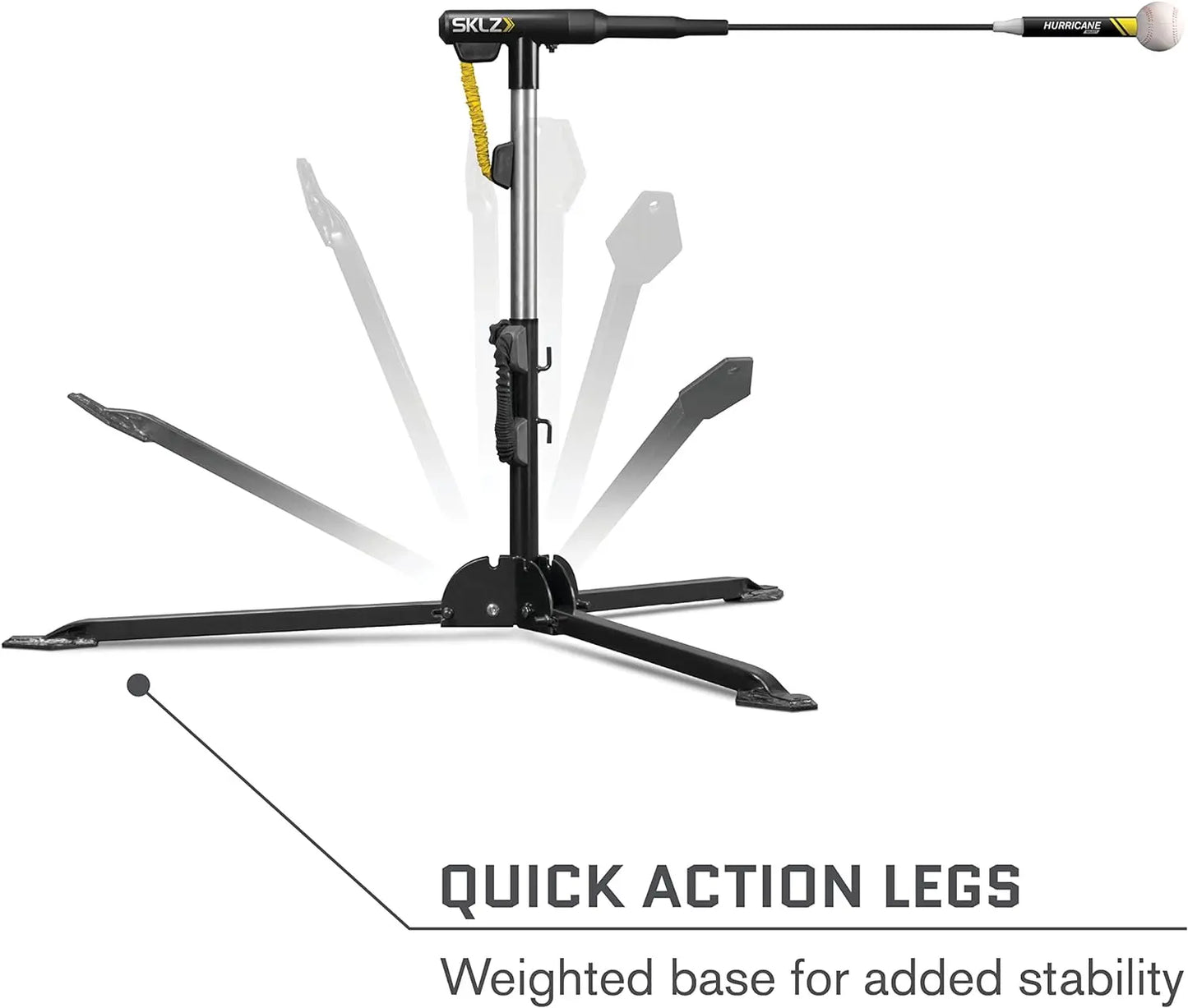 SKLZ Hurricane Premium Portable Batting Practice/Hitting Swing Trainer System for Baseball and Softball, All Ages Training offpricesports