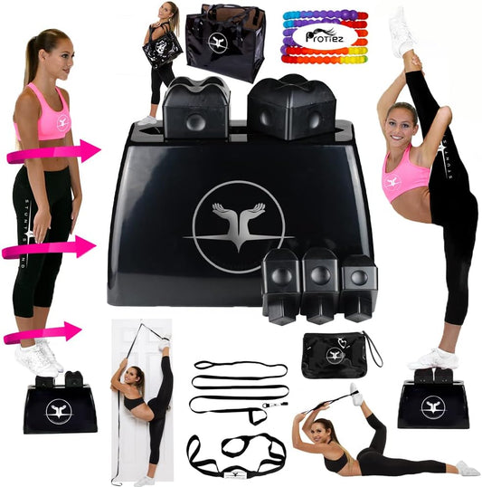 STUNT STAND® Cheerleading Balance & Flexibility Stunt Training Equipment - Increase Stunt Awareness SAFELY on the Ground - FREE Training Video Links Included - Black - offpricesports