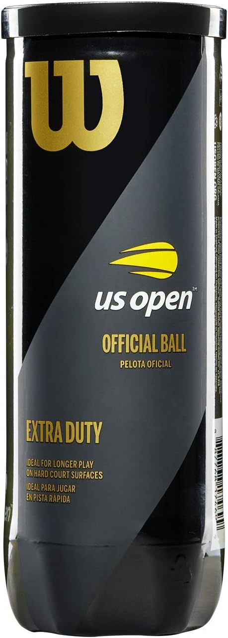 WILSON US Open Tennis Balls - Extra Duty, Single Can (3 Balls) - offpricesports