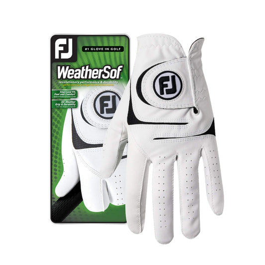 FootJoy Men's WeatherSof Golf Glove White Large, Worn on Left Hand - offpricesports