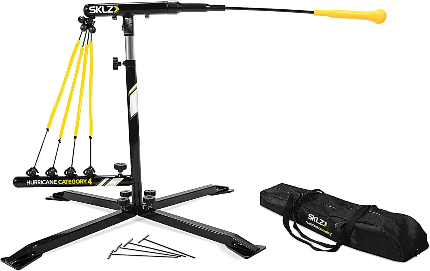 SKLZ Hurricane Premium Portable Batting Practice/Hitting Swing Trainer System for Baseball and Softball, All Ages Training offpricesports