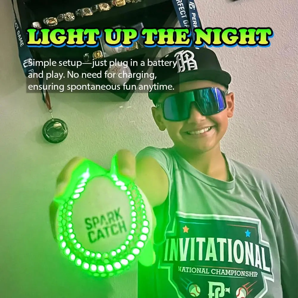 SPARK CATCH Light Up Baseball, Glow in The Dark Baseball, Perfect Baseball Gifts for Boys, Girls, Adults, and Baseball Fans, Official Baseball Size and Weight. offpricesports