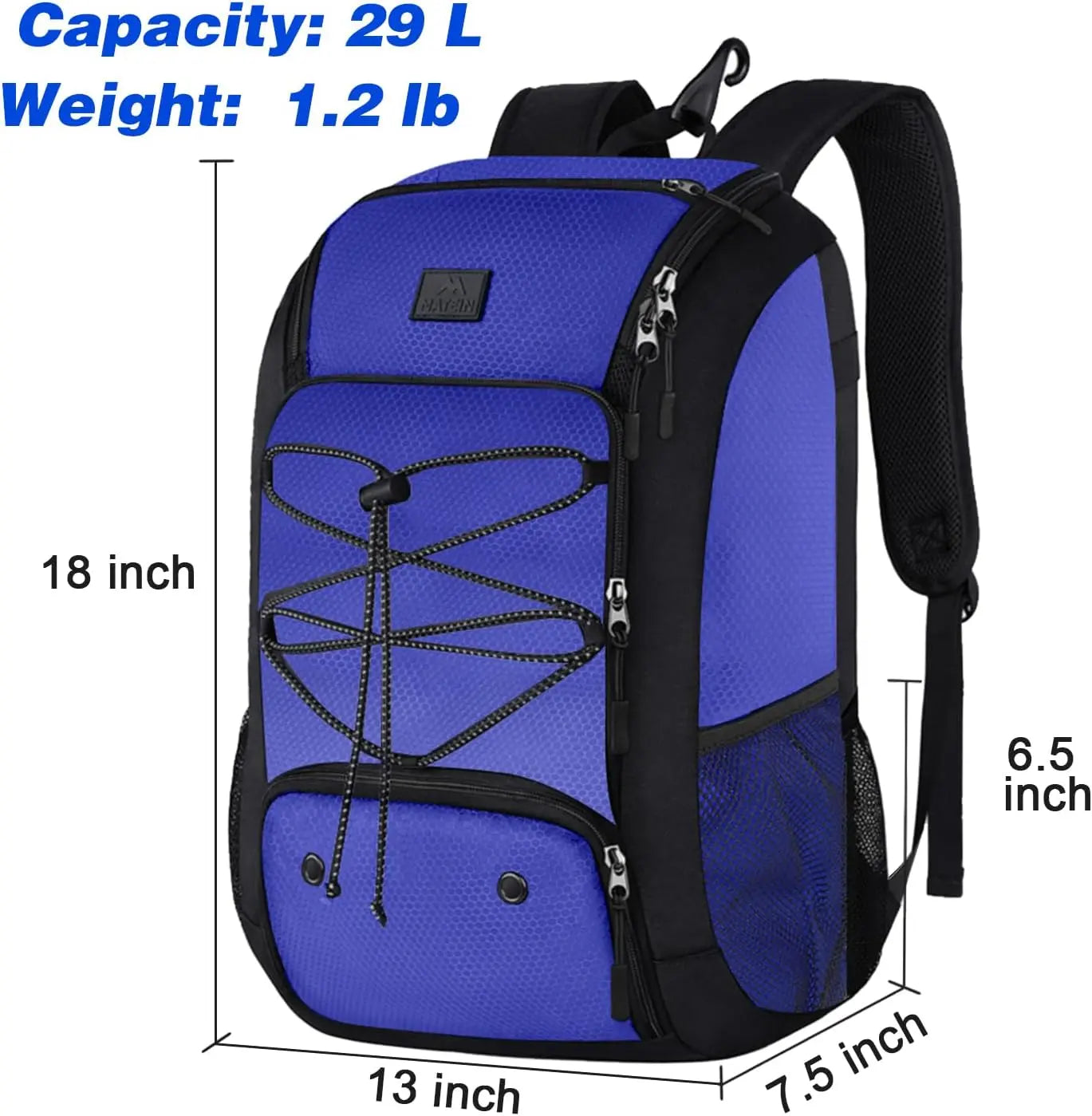 MATEIN Baseball Backpack, Softball Bat Bag with Shoes Compartment for Youth, Boys and Adult, Lightweight Baseball Bag with Fence Hook Hold TBall Bat, Batting Mitten, Helmet, Caps, Teeball Gear - offpricesports