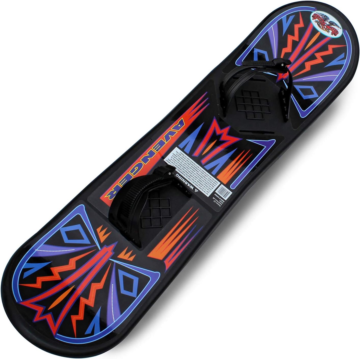 Flexible Flyer Avenger Kids Beginner Snowboard. Youth Plastic Snowboarding Toy Slider, 90 cm, 37 x 8 x 3 inches, Black - offpricesports