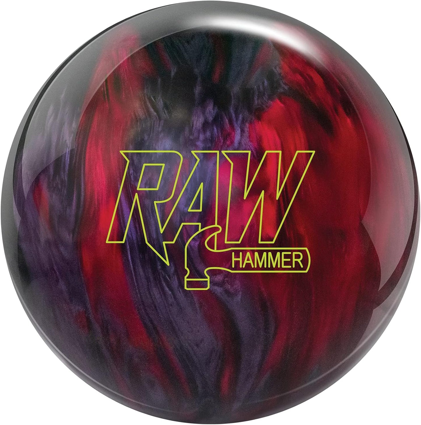 Hammer Raw Red/Black/Smoke Bowling Ball - offpricesports