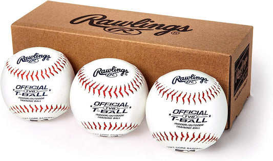 Rawlings | Official T-Balls | TVB | Youth/6u | 3 Count | Sponge Rubber Core | Indoor/Outdoor - offpricesports