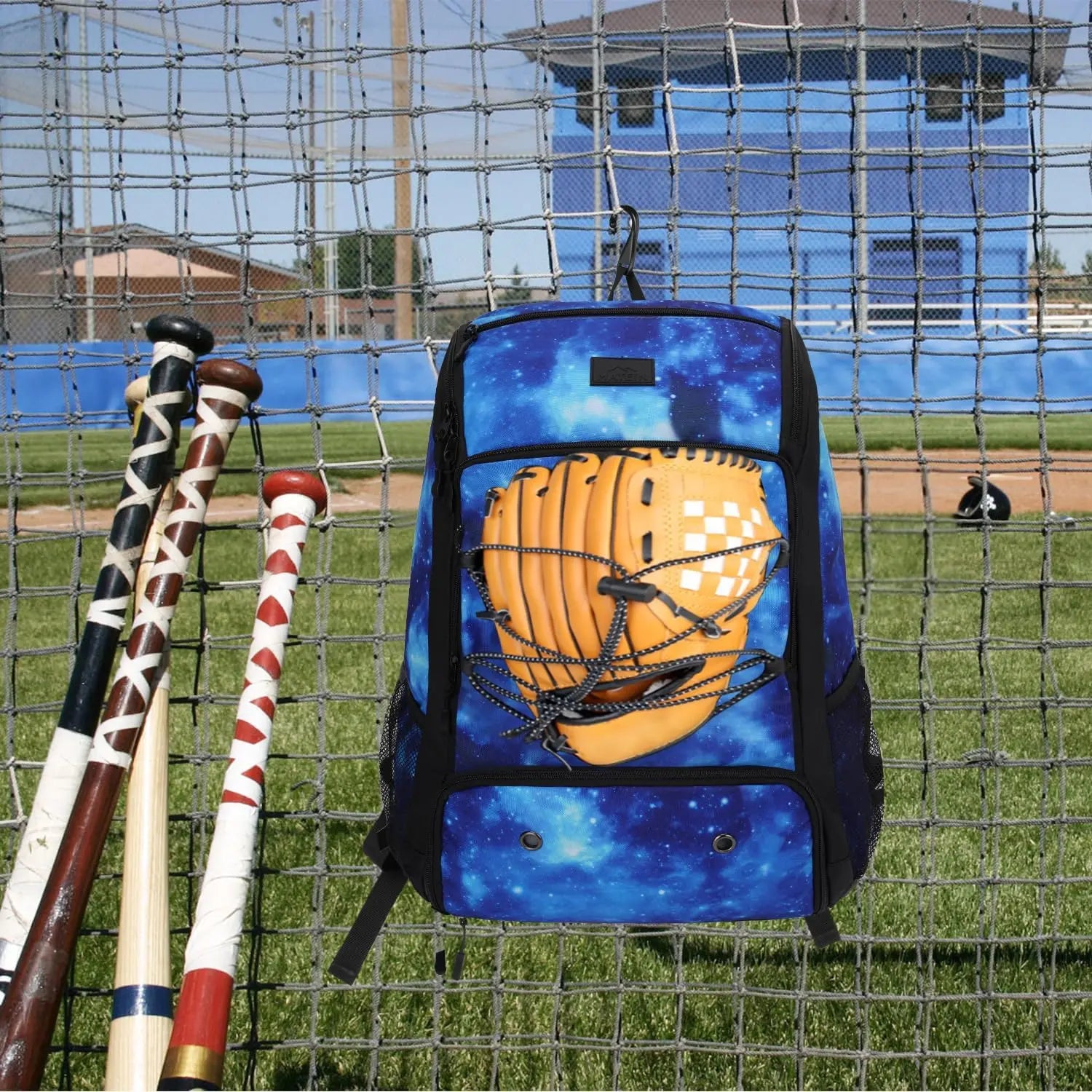 MATEIN Baseball Backpack, Softball Bat Bag with Shoes Compartment for Youth, Boys and Adult, Lightweight Baseball Bag with Fence Hook Hold TBall Bat, Batting Mitten, Helmet, Caps, Teeball Gear - offpricesports