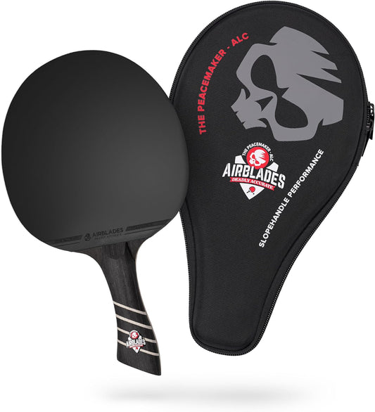 The Peace Maker ALC - Professional Ping Pong Paddle - Carbon Fiber Table Tennis Racket Producing Maximum Spin & Control for All Levels - Hard Carry Case & Ergonomic Handle. - offpricesports