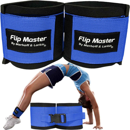 Flip Master Ankle Straps Tumbling Trainer | Gymnastics & Cheerleading Equipment for Back Flip/Tuck & Handspring Form | Adjustable Band for Girls, Boys & Adults | for Cheer, Dance & Gymnastic Practice - offpricesports