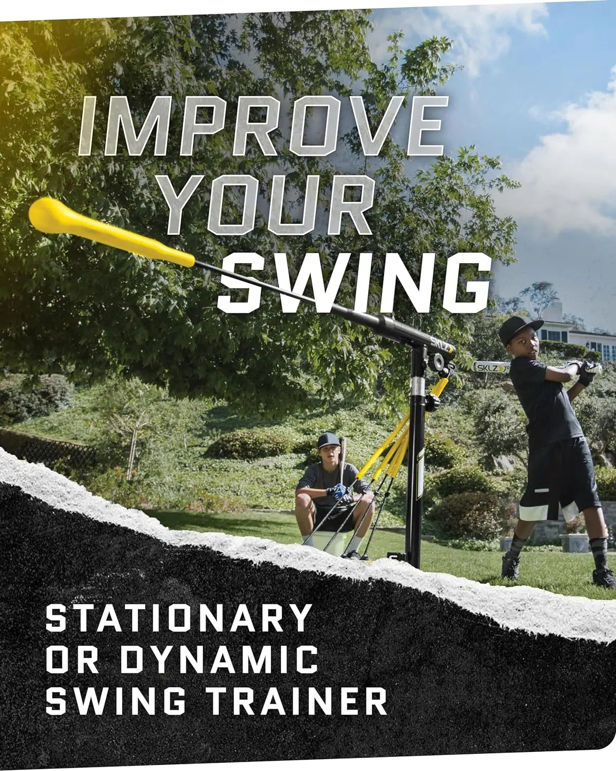 SKLZ Hurricane Premium Portable Batting Practice/Hitting Swing Trainer System for Baseball and Softball, All Ages Training offpricesports