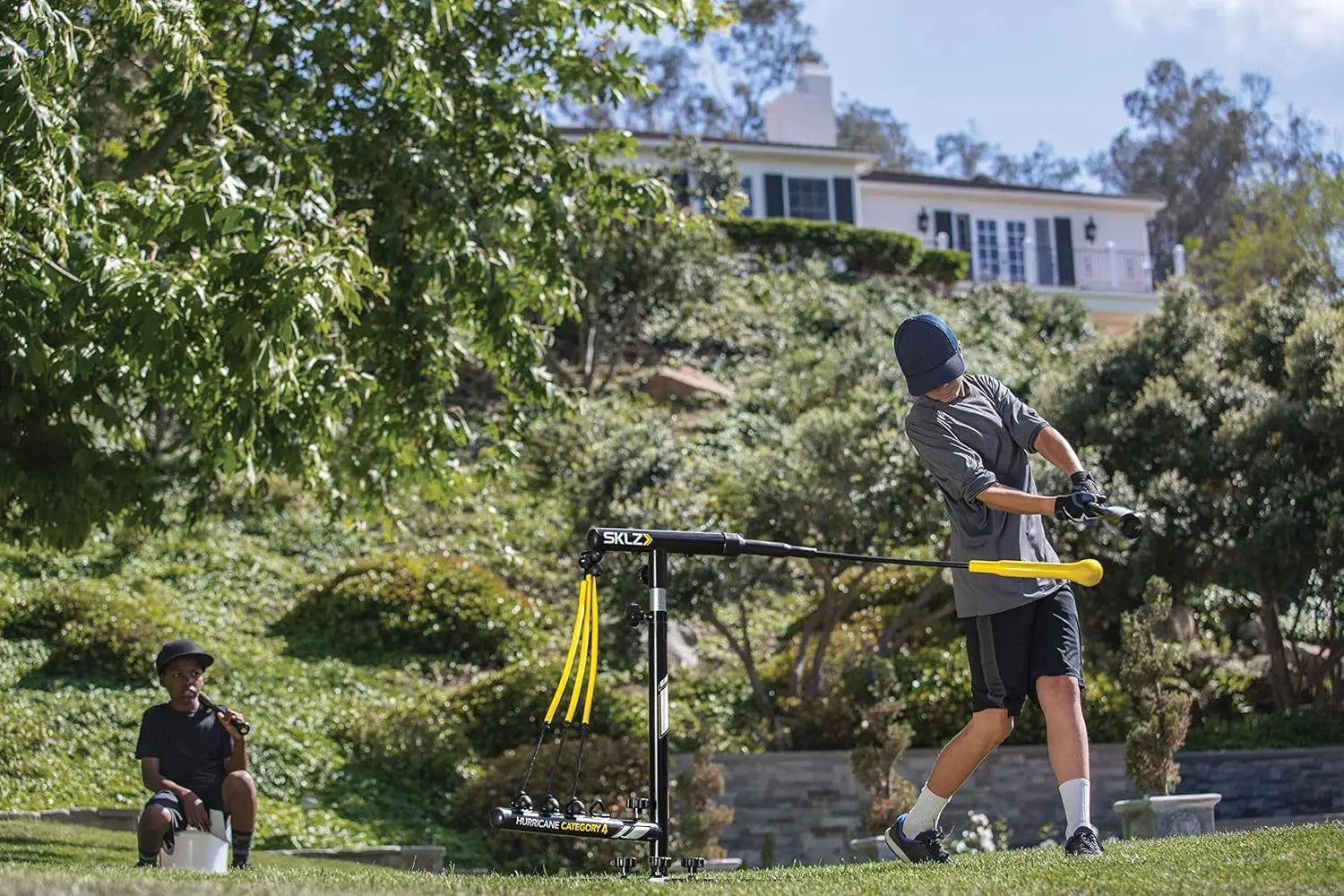 SKLZ Hurricane Premium Portable Batting Practice/Hitting Swing Trainer System for Baseball and Softball, All Ages Training offpricesports