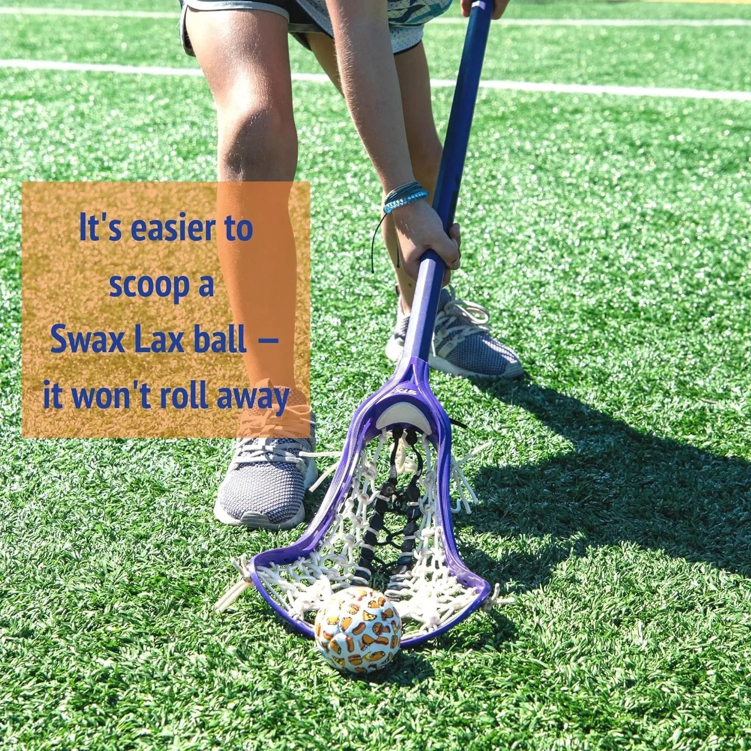 SWAX LAX Lacrosse Training Ball - Indoor Outdoor Practice Less Bounce & Rebounds - offpricesports