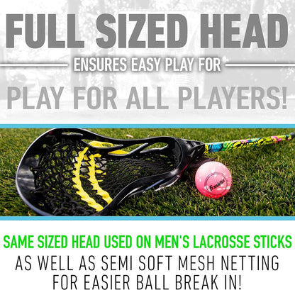 Franklin Sports Ambush Men's + Women's Lacrosse Sticks - Adult + Youth Aluminum Lax Sticks - Boys' + Girls' Game + Training Lacrosse Sticks - Standard + Mini Lax Stick for Kids + Adults - offpricesports