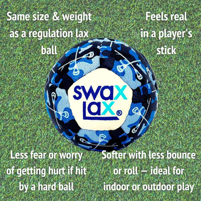 SWAX LAX Lacrosse Training Ball - Indoor Outdoor Practice Less Bounce & Rebounds - offpricesports