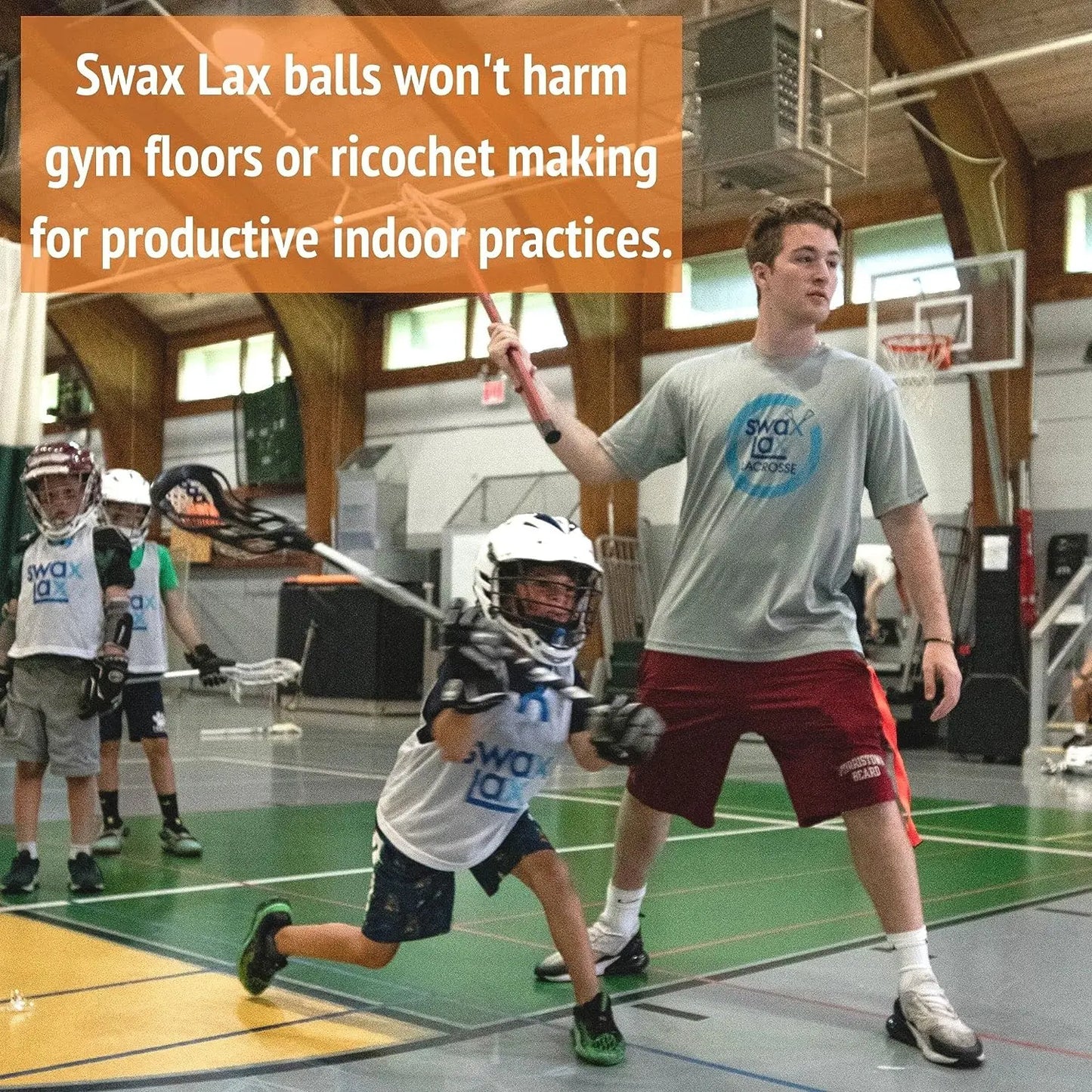 SWAX LAX Lacrosse Training Ball - Indoor Outdoor Practice Less Bounce & Rebounds - offpricesports